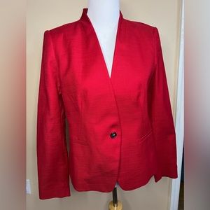 LOFT RED BLAZER - size 8 - perfect for HOLIDAYS, CHRISTMAS
